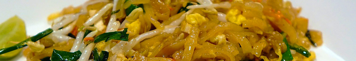 Eating Barbeque Thai at Jasmine Thai Noodle N BBQ restaurant in Valencia, CA.